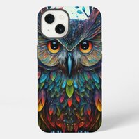 Psychedelic Fantasy Hippy Owl iPhone 13 Case