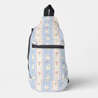 Hedwig Owl Post Stripe Pattern Sling Bag