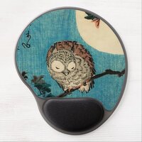 Utagawa Hiroshige - Horned Owl on Maple Branch Gel Mouse Pad