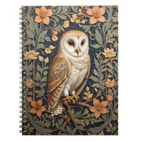 Beautiful Vintage Barn Owl William Morris Inspired Notebook