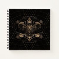 Owl in Sacred Geometry Composition Notebook