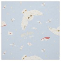 Hedwig Owl Post Letters and Books Pattern Fabric