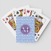 Blue Owls Custom Monogram Poker Cards