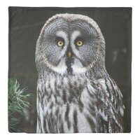 The Great Grey Owl qcm Duvet Cover