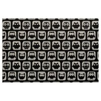 Black and White Owl Pattern Fabric