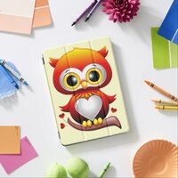 Baby Owl Love Heart Cartoon  iPad Air Cover