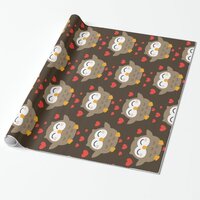 I Owl You Illustration Wrapping Paper