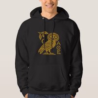 Owl of Athena Athenian Coin Ancient Greek Symbol Hoodie