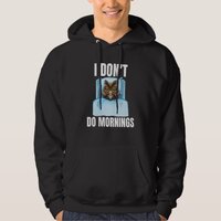 I Don't Do Mornings Owl Saying Lazy Sleeping Owls Hoodie