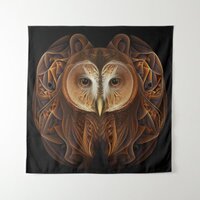 Fractal Owl #1 Tapestry