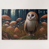 Mushroom Owl Jigsaw Puzzle