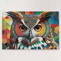 Pop Art Owl #2 Jigsaw Puzzle