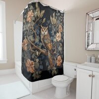 Owl Fabric Design #1 Shower Curtain