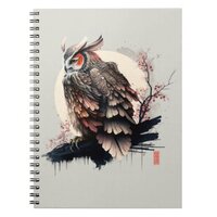 Japanese Samurai Owl Notebook