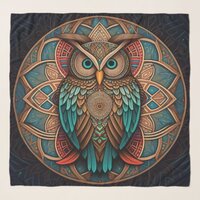 Mandala Owl #2 Scarf