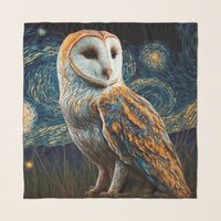 Starry Barn Owl Scarf