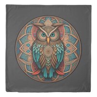 Mandala Owl #2 Duvet Cover