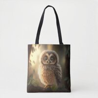 Adorable Baby Owl Tote Bag