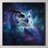 Galaxy Owl Print