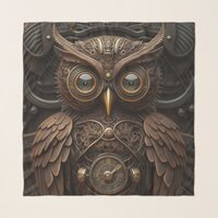 Ornate Clockwork Owl Scarf