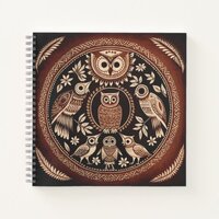 Warli Style Owls Notebook