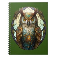 Stained Glass Owl 1 Notebook