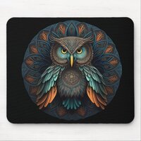 Mandala Owl #1 Mouse Pad