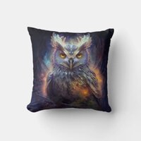 Ethereal Spirit Owl Throw Pillow