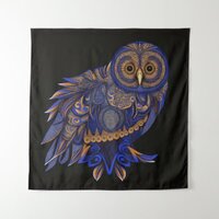 Lapis Paisley Owl Tapestry