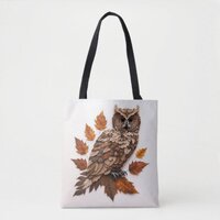 Leafy Owl Tote Bag
