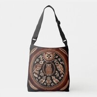 Warli Style Owls Crossbody Bag