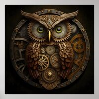 Clockwork Owl Poster