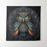 Mandala Owl #1 Tapestry
