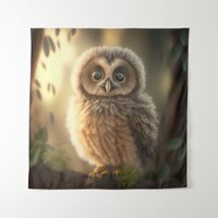 Adorable Baby Owl Tapestry