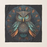 Mandala Owl #1 Scarf