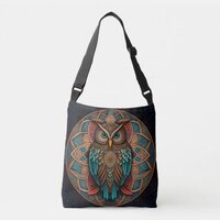 Mandala Owl #2 Crossbody Bag