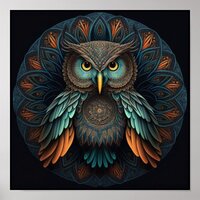 Mandala Owl #1 Poster
