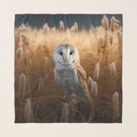 Barn Owl in field Scarf