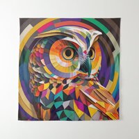 Pop Art Owl #1 Tapestry