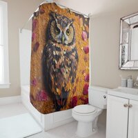Flower Petal Owl #2 Shower Curtain