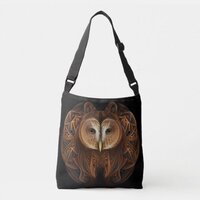 Fractal Owl #1 Crossbody Bag