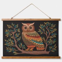 Gond style Owl Hanging Tapestry