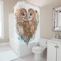 Barred Owls in love Shower Curtain