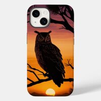 Owl Sunset Silhouette Case-Mate iPhone 14 Case