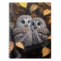 Cuddling Ural Owls Notebook