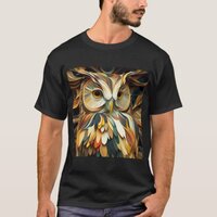 Paper Marbling Owl #1 T-Shirt