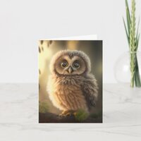 Adorable Baby Owl Card