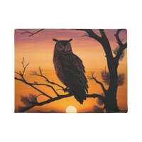 Owl Sunset Silhouette Doormat