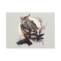 Japanese Samurai Owl Doormat