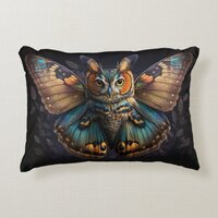 Great Horned Butterflowl Accent Pillow